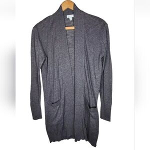 Susina Open Front Cardigan in Gray Size S